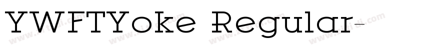 YWFTYoke Regular字体转换